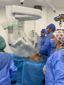 Another image from the first robotic surgery in Morocco