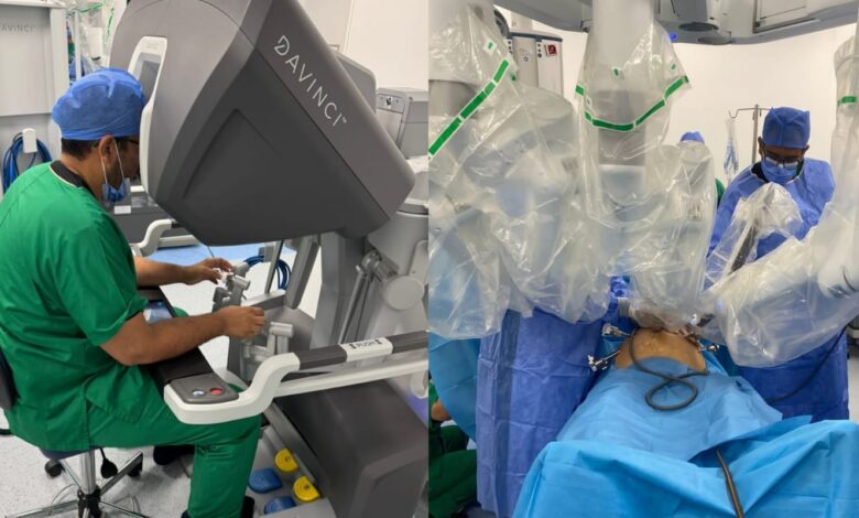 First Robotic Surgery in Morocco Conducted by a 100% Moroccan Medical Team Using the Da Vinci Robot 1 WhatsApp Image 2025 06 19 at 20.53.21 1