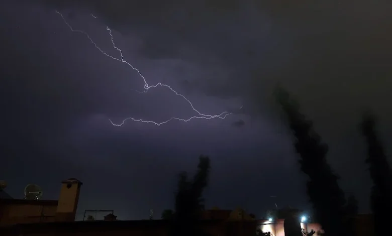 eclair marrakech pluie2