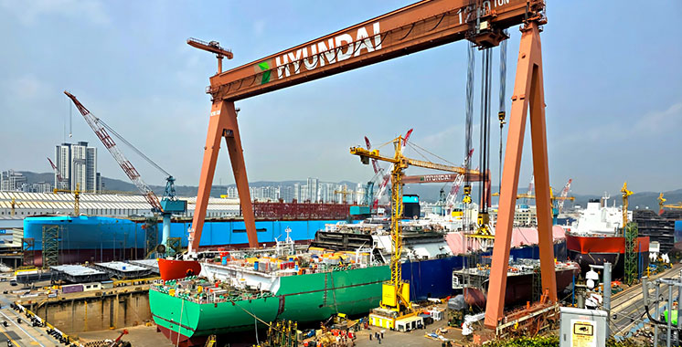 Advanced negotiations between Morocco and Hyundai for the development of the future shipyard in Casablanca. 1 Hyundai Chantier naval de Casablanca