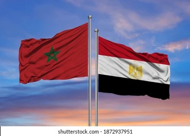 Morocco-Egypt Trade: $521 Million in Imports 1 flag morocco egypt on sky 260nw 1872937951